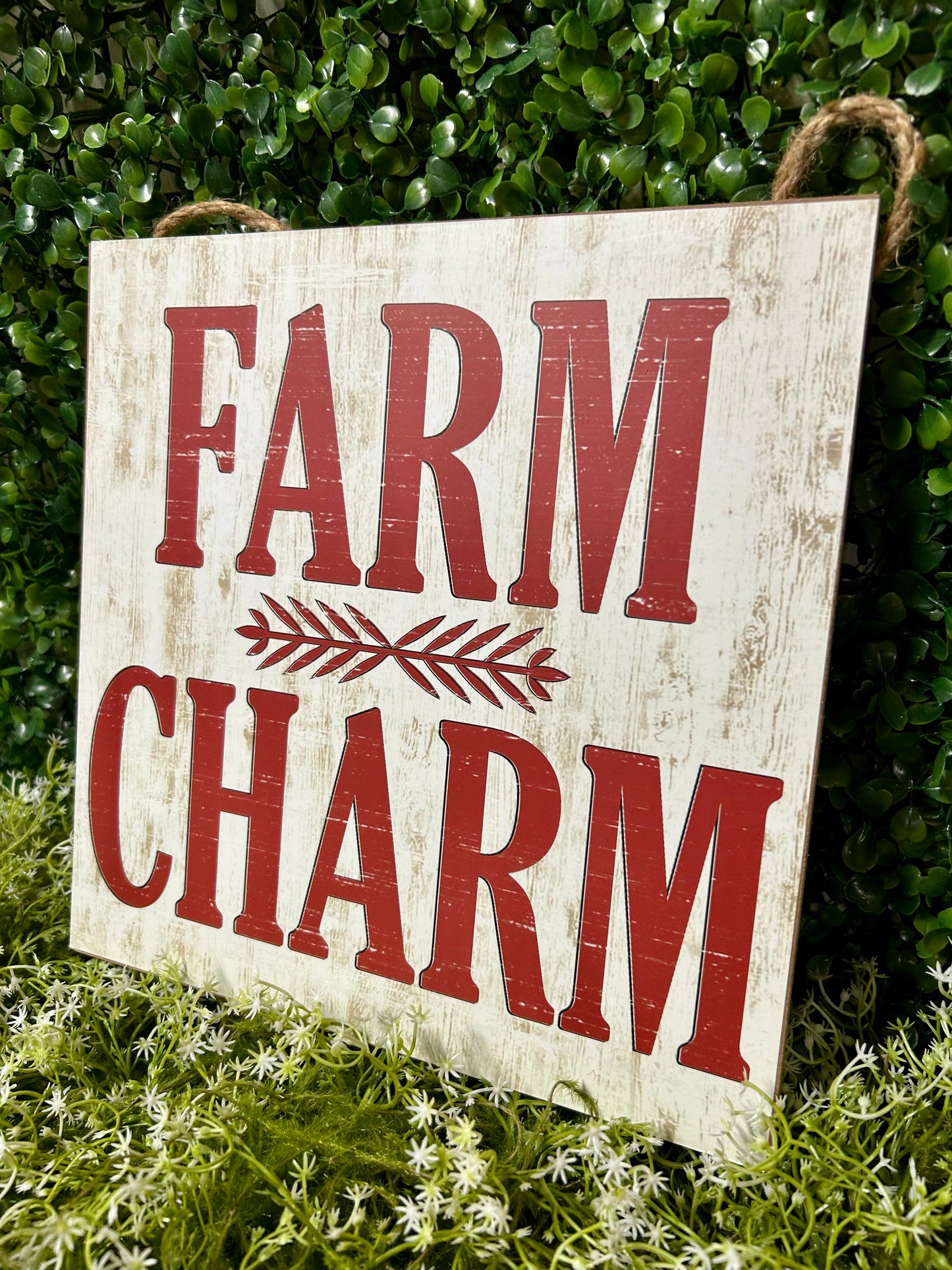 10 Inch Farm Charm Wood Sign Two Styles