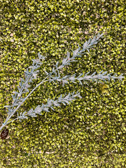28.5 Inch Light Blue Glittered Rosemary Spray