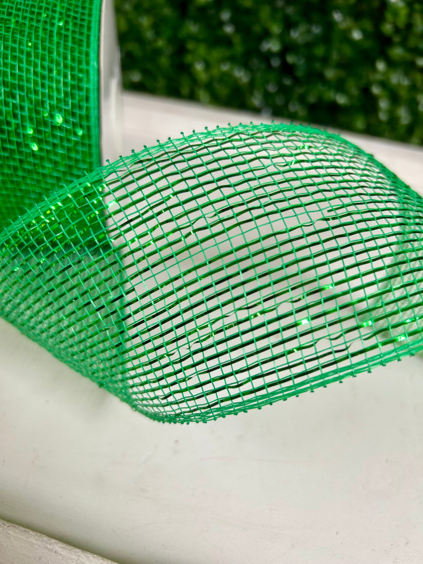 3 Inch By 20 Yards Designer Netting Kelly Green With Emerald Glamour