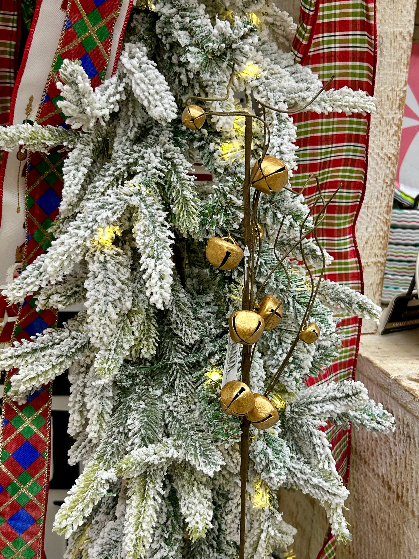 22 Inch Jingle Bell And Curly Twig Spray