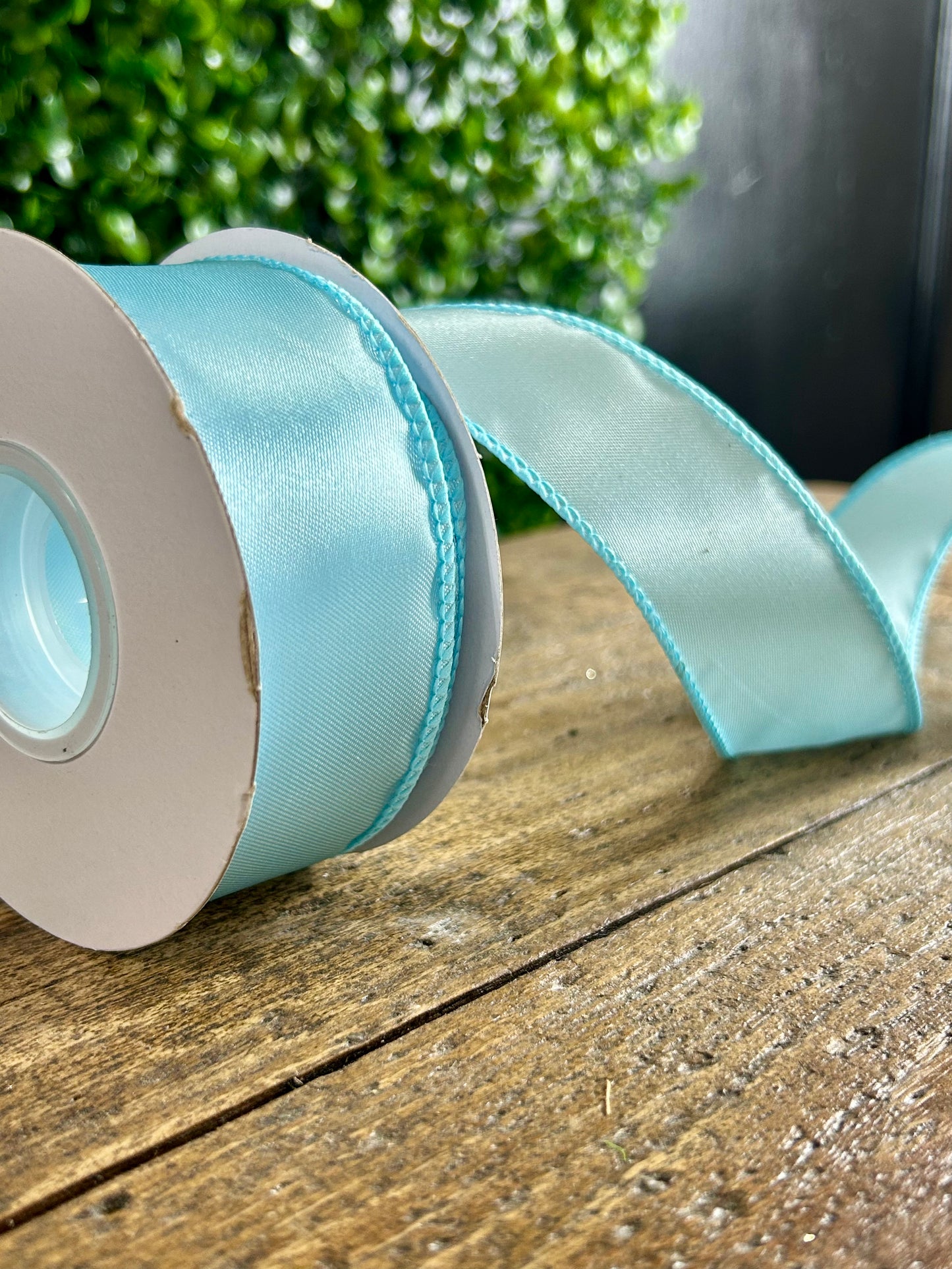 1.5 Inch By 10 Yards Baby Blue Satin Value Wired Ribbon