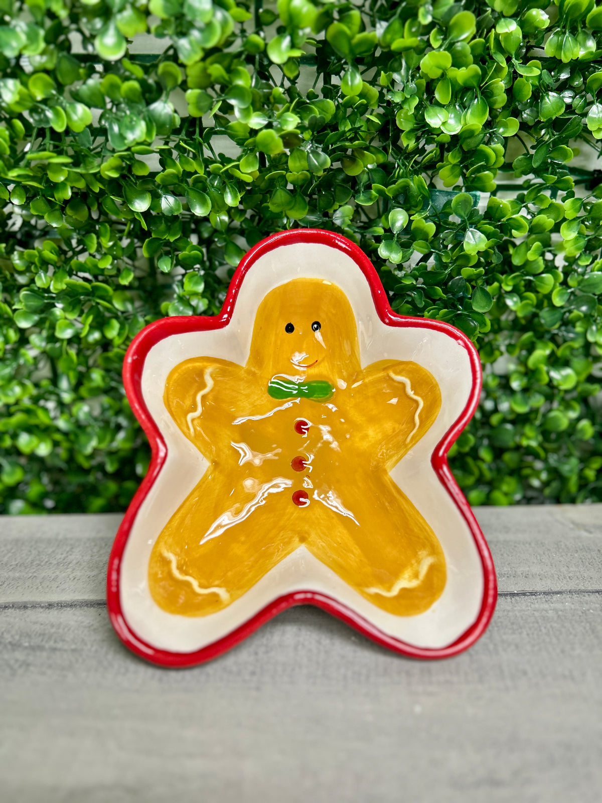 7 Inch Ceramic Holiday Tree And Gingerbread Man Bowl Two Styles