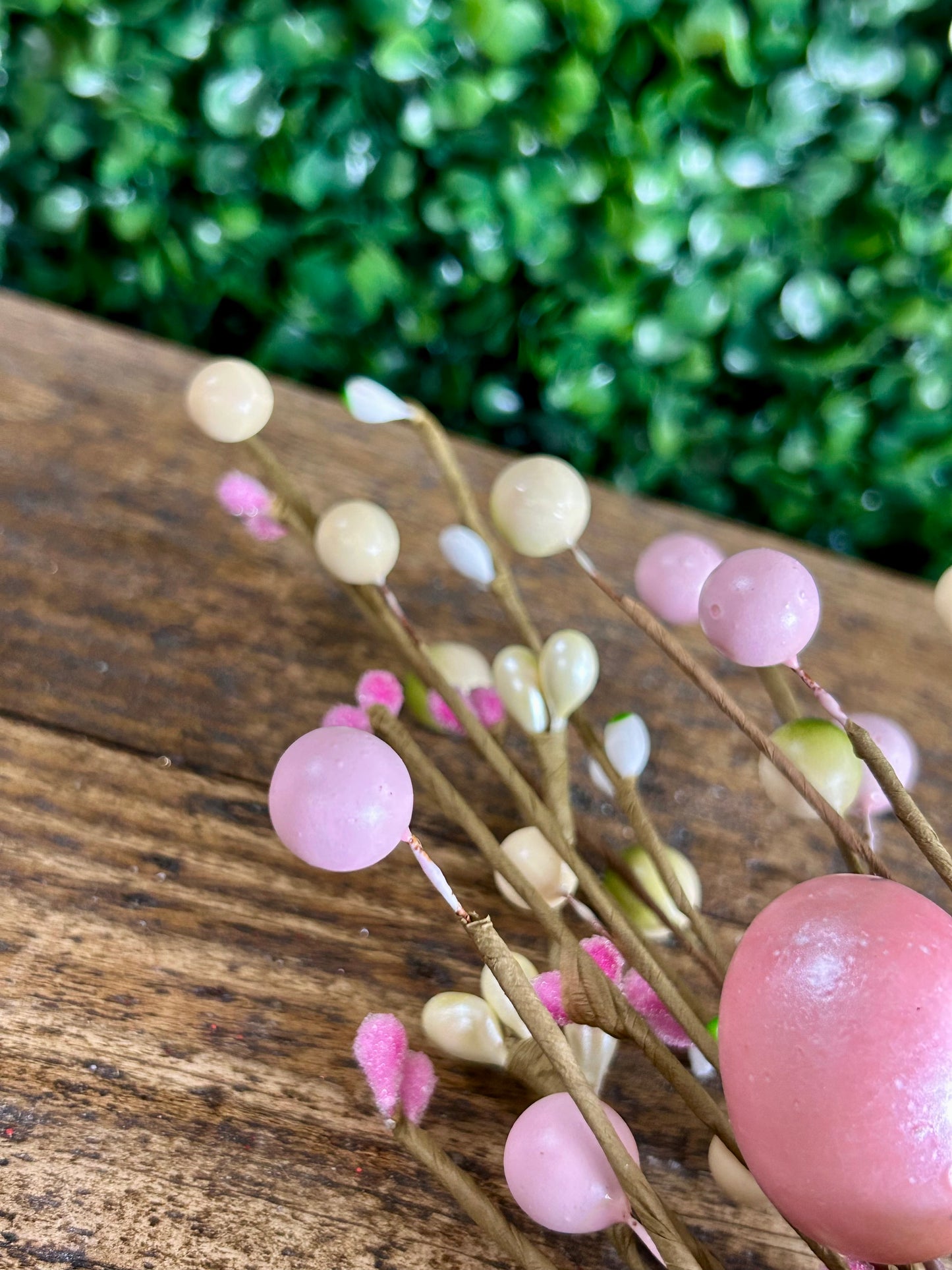 15 Inch Pearlized Easter Egg And Pip Spray