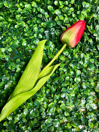 21.25 Inch Red Tulip Spray