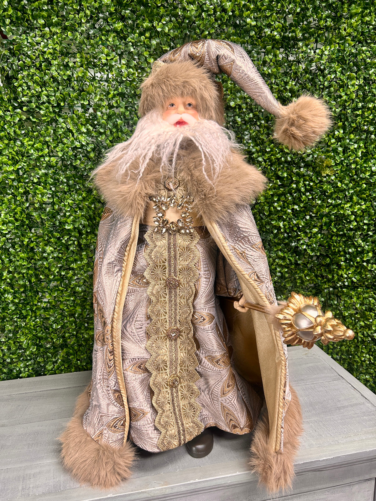 30 Inch Versailles Fabric Santa