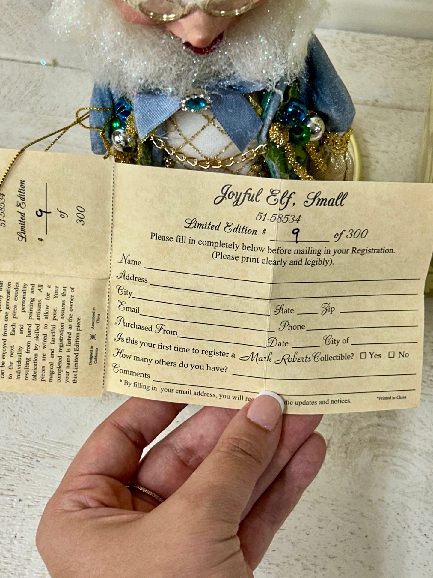 Mark Roberts Small 12.5 Inch Joyful Elf