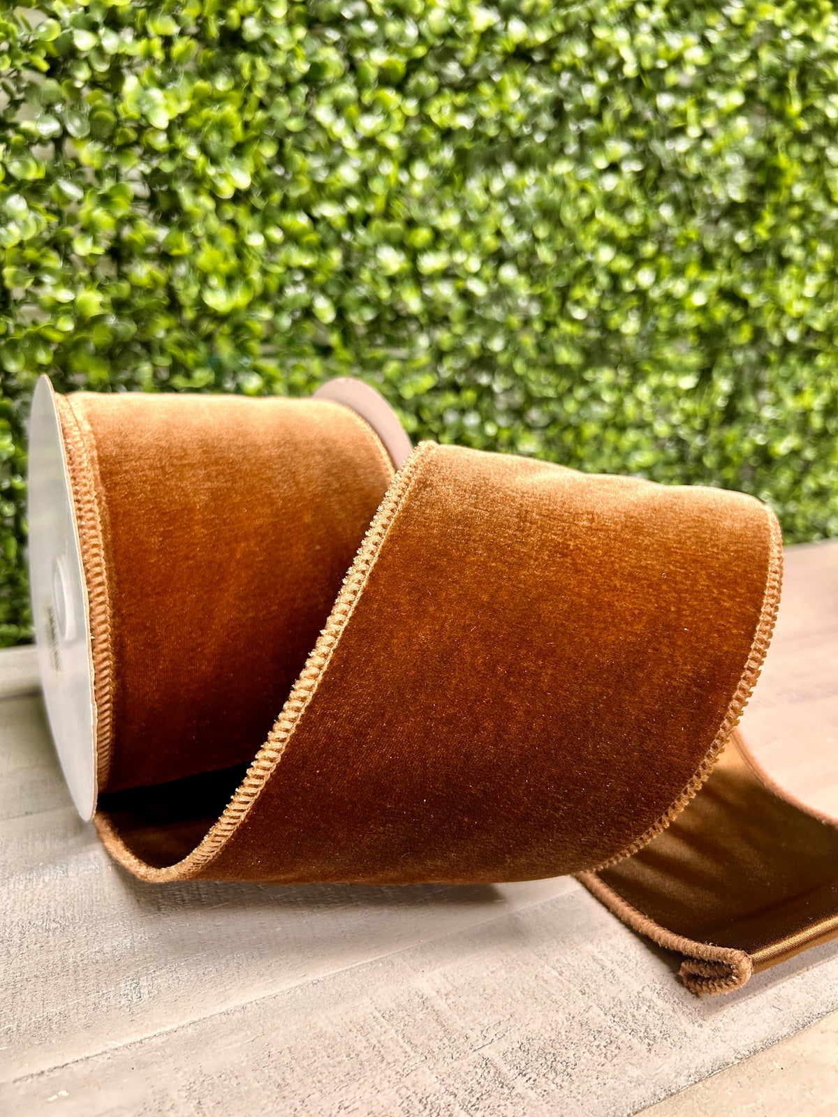 4 Inch By 10 Yard Chocolate Deluxe Velvet With Satin Backing Ribbon