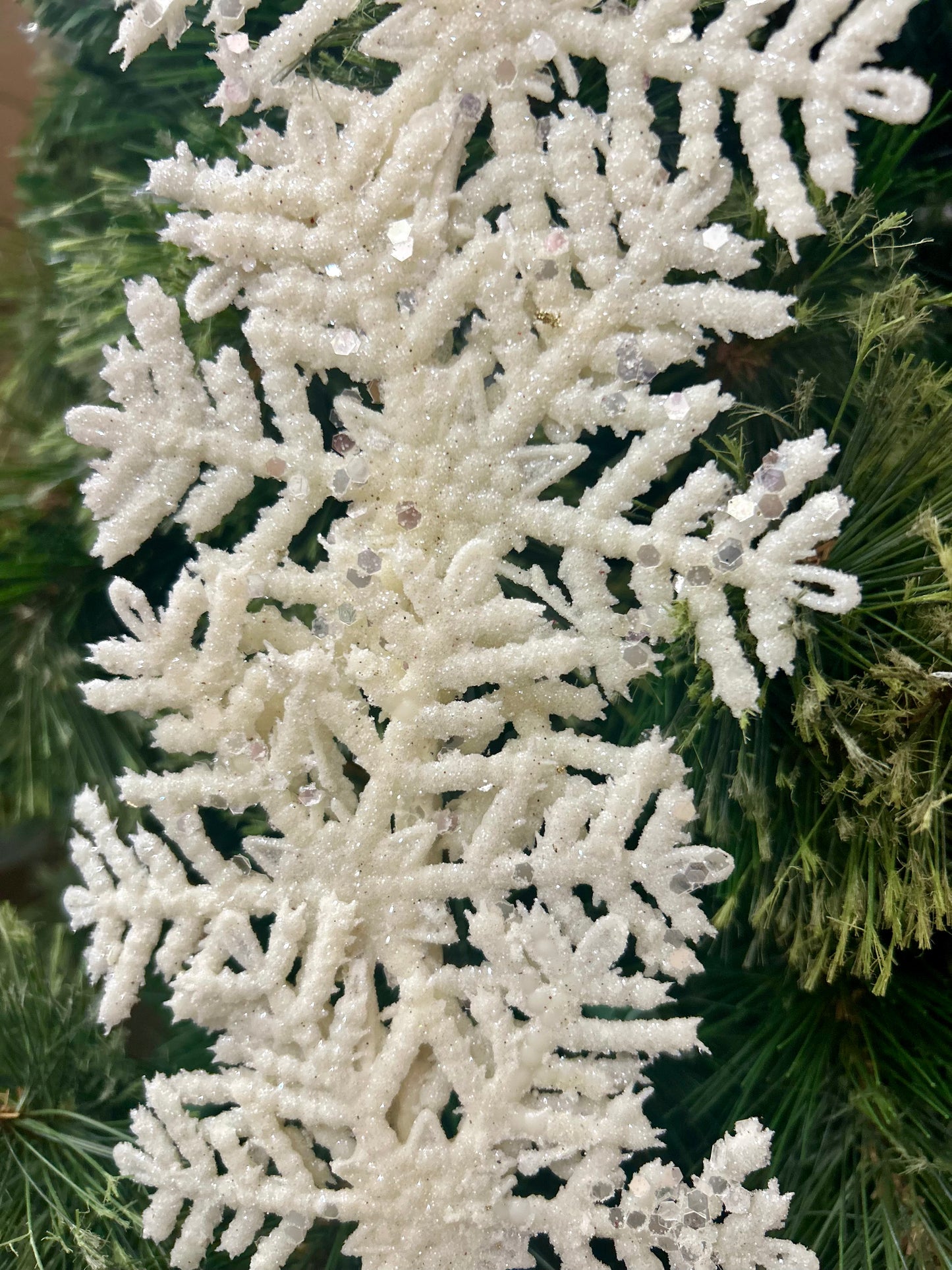 27 Inch Glittered Snowflake Spray