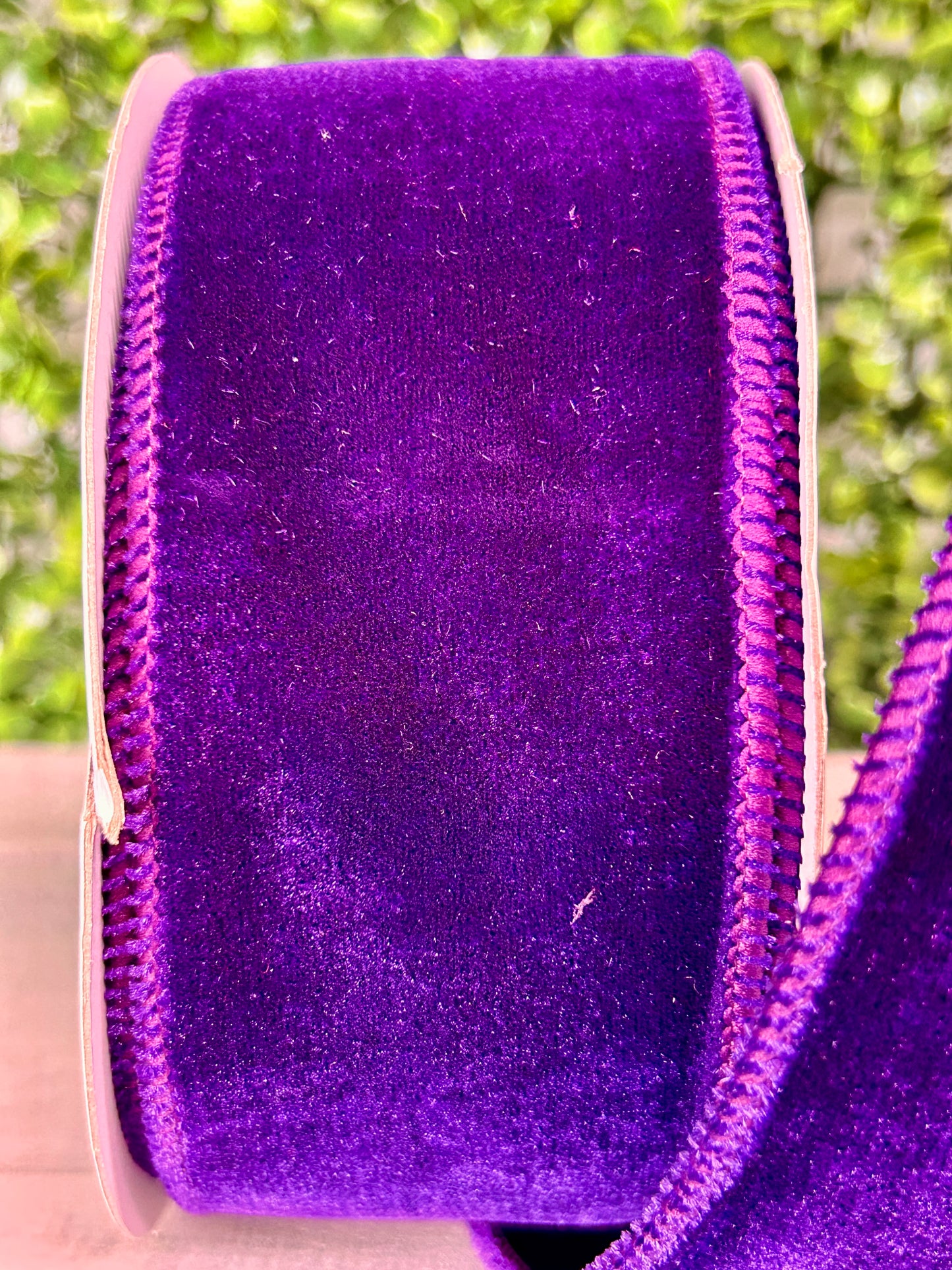 2.5 Inch By 10 Yard Purple Deluxe Velvet With Satin Backing Ribbon