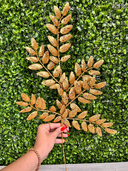 21 Inch Gold Glitter Honey Locust Spray