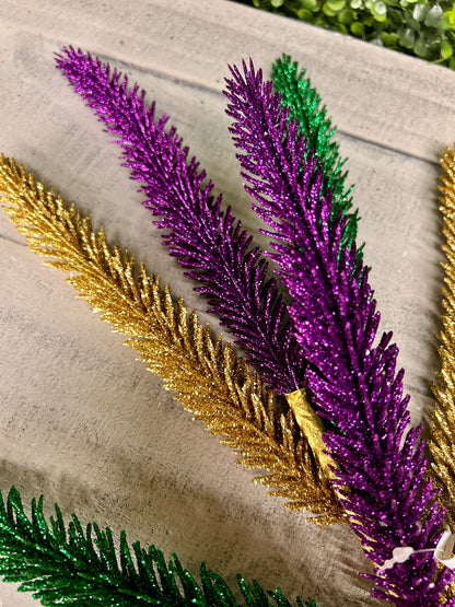20 Inch Mardi Gras Glitter Spike Pick