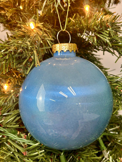 5 Inch Smoke Blue Lacquer Ornament Ball
