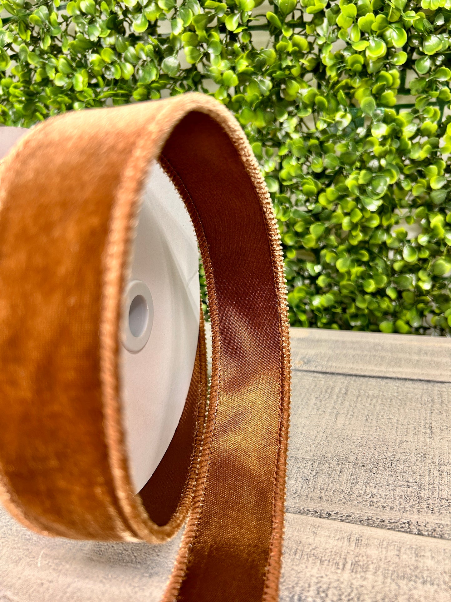 1.5 Inch By 10 Yard Chocolate Deluxe Velvet With Satin Backing Ribbon