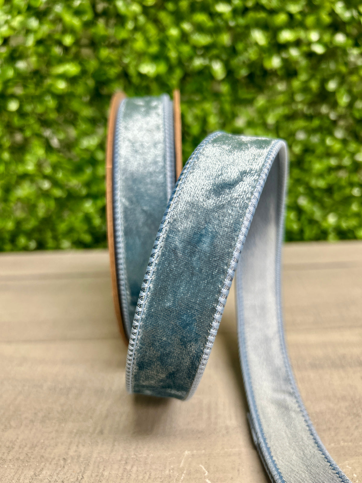 1 Inch By 10 Yard French Blue Heritage Velvet Ribbon