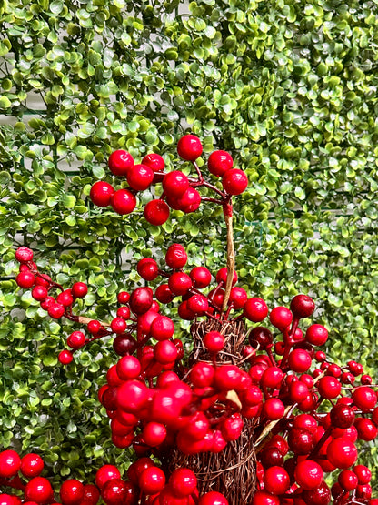 17 Inch Red Berry Cone Tree
