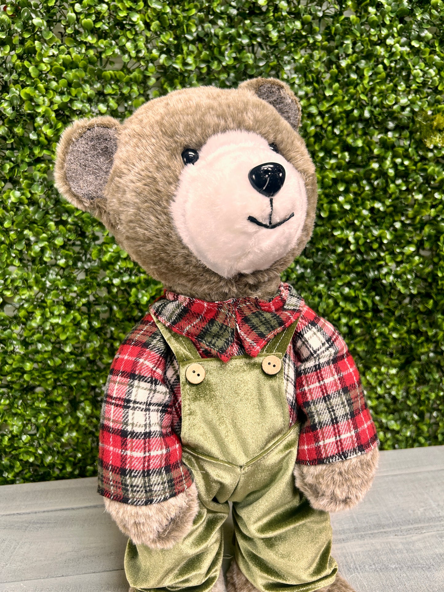 20 Inch Plaid Standing Bear