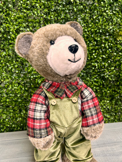 20 Inch Plaid Standing Bear