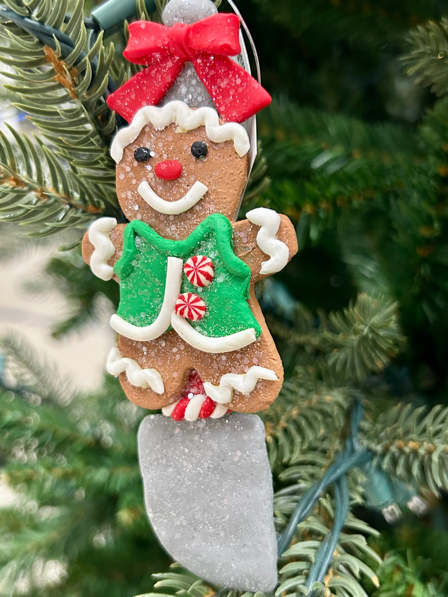 6 Inch Clay Dough Gingerbread Man Utensil Ornament Three Styles