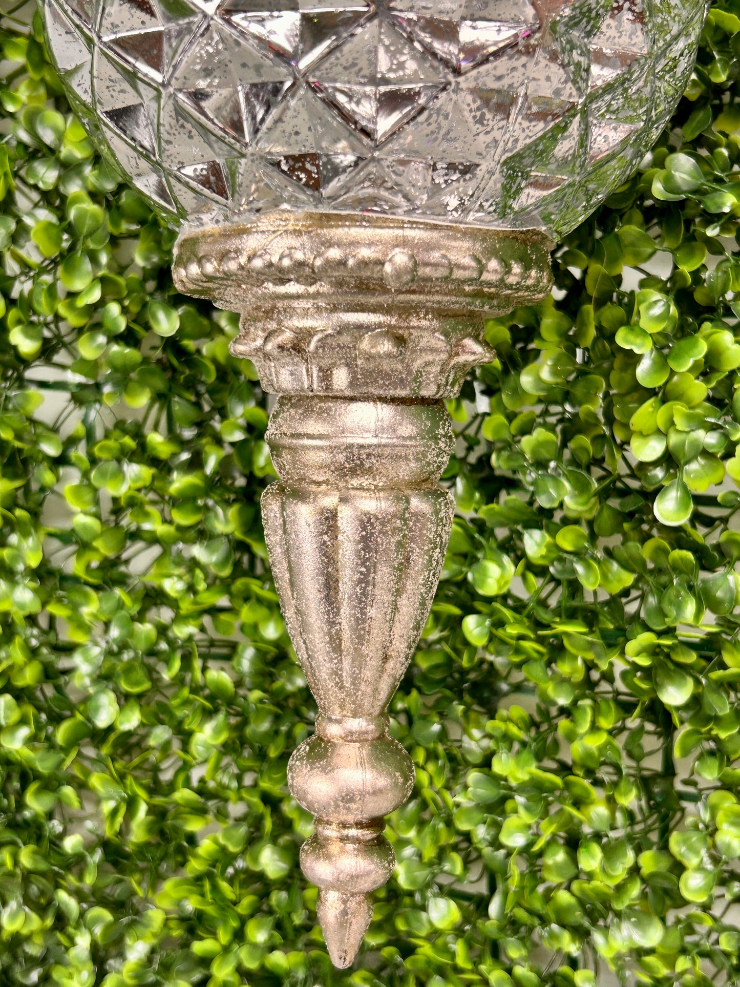 18 Inch Silver Glitter Mercury Finial Ornament