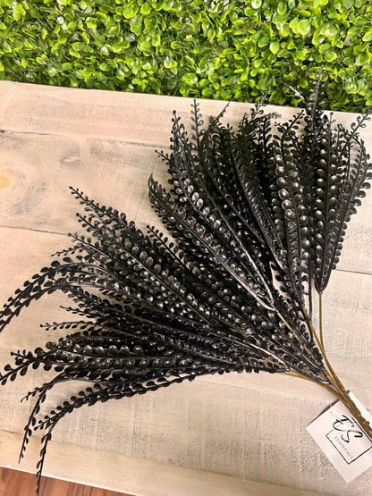 15 Inch Black Bead Grass Bush