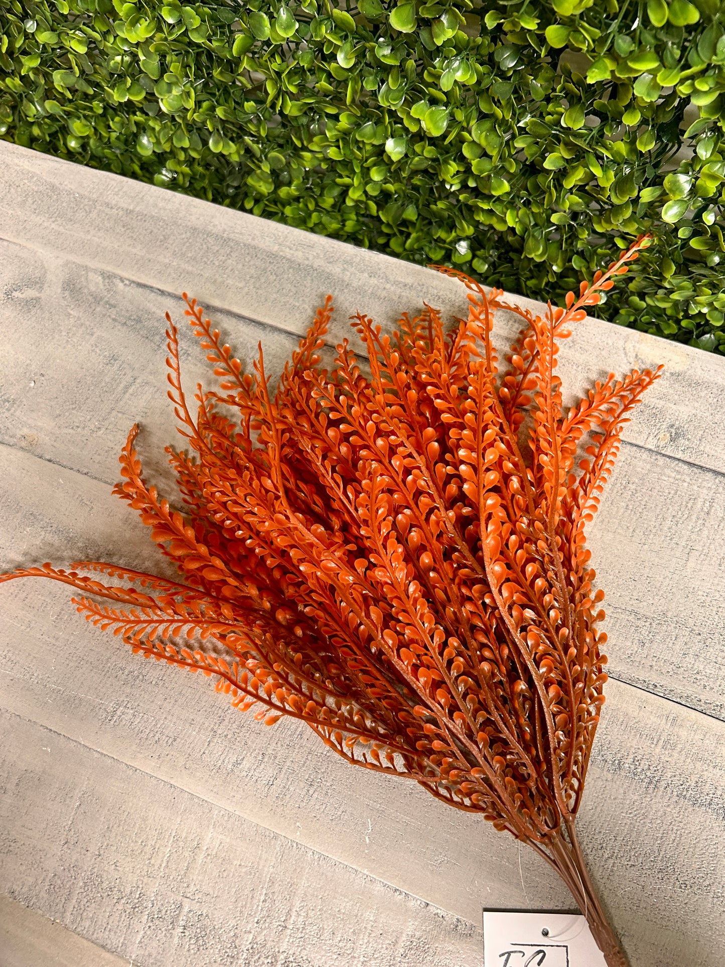 16 Inch Caramel Brown Bead Grass Bush