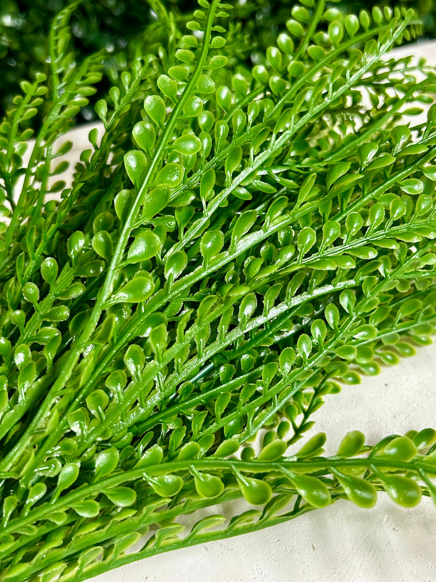 16 Inch Dark Green Bead Grass Bush