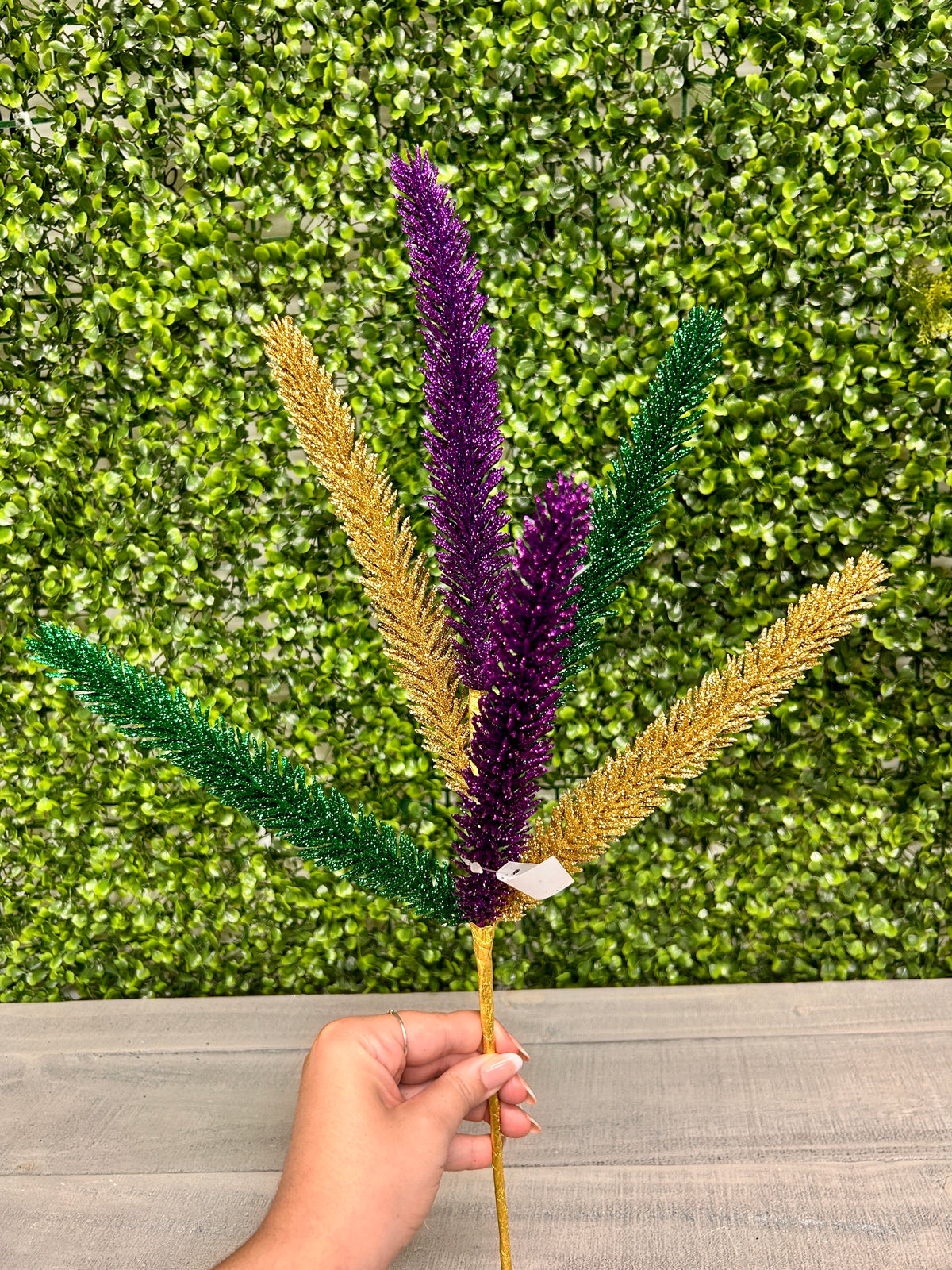 20 Inch Mardi Gras Glitter Spike Pick