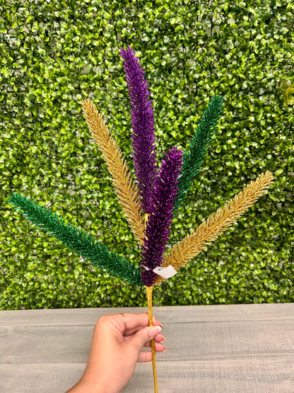 20 Inch Mardi Gras Glitter Spike Pick