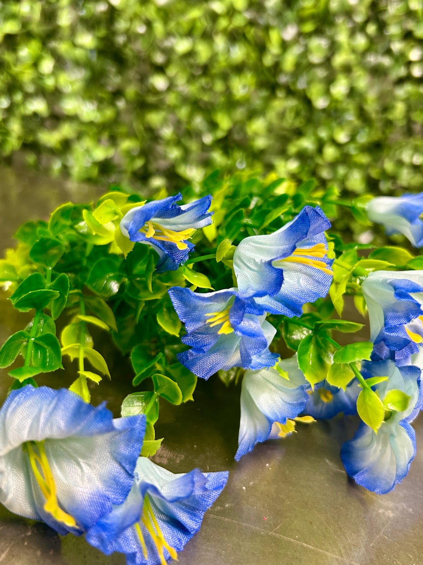 14 Inch Blue Mini Morning Glory Bunch