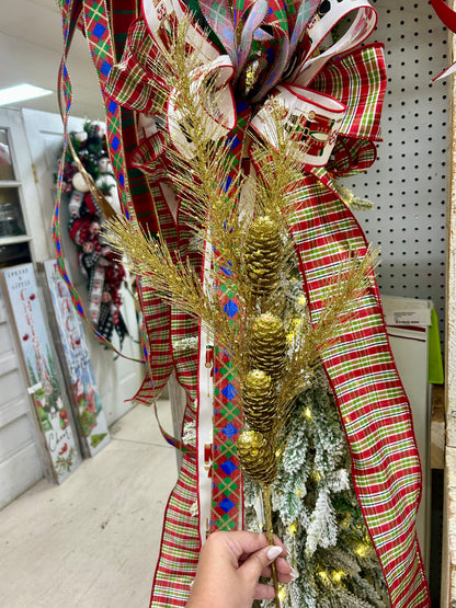 33 Inch Gold Glitter Pinecone Spray
