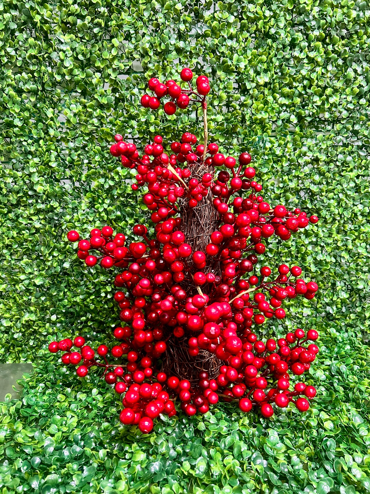 17 Inch Red Berry Cone Tree