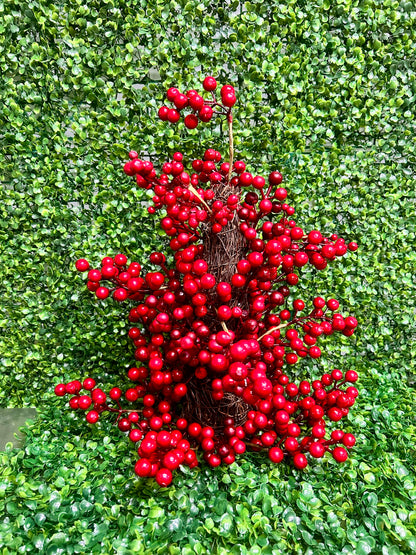 17 Inch Red Berry Cone Tree