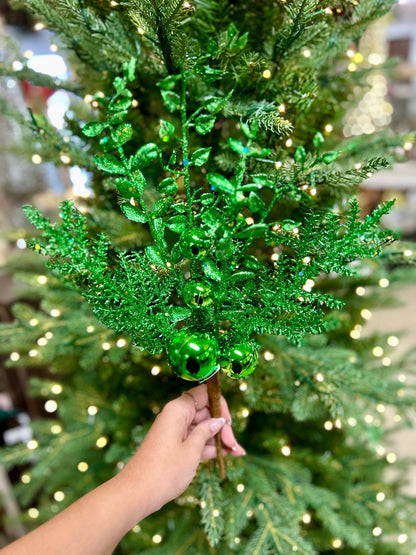 18 Inch Green Ball Berry Spray