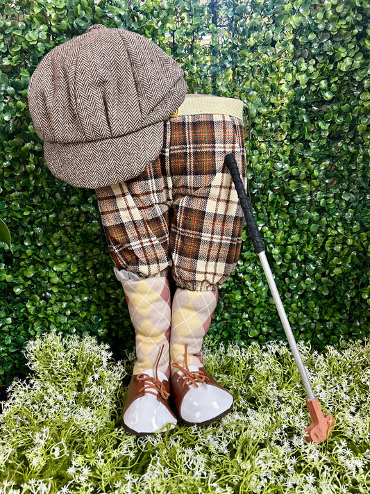 Three Piece Vintage Golfer Decor Kit