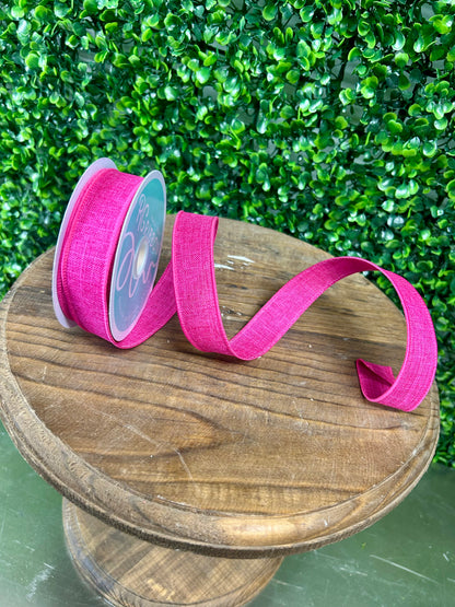 7/8 Inch By 10 Yard Fuchsia Royal Burlap Ribbon