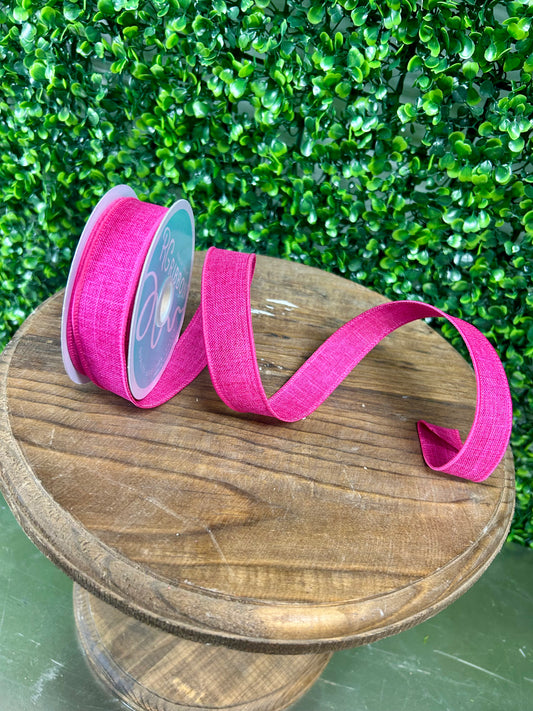 7/8 Inch By 10 Yard Fuchsia Royal Burlap Ribbon