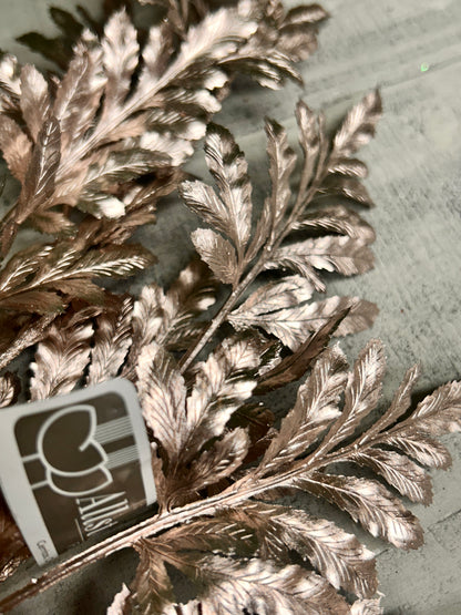 38 Inch Rose Gold Metallic Fern Spray