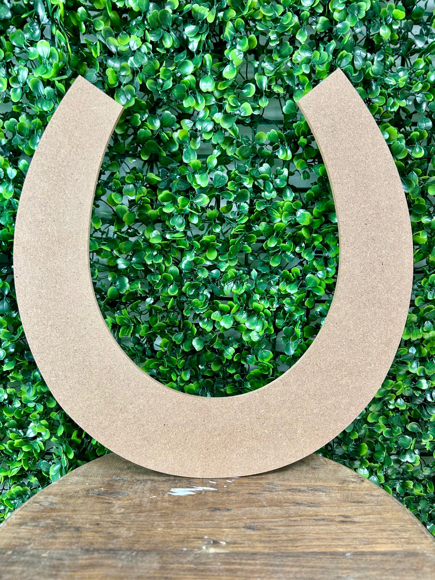 11.75 Inch MDF Natural Horseshoe