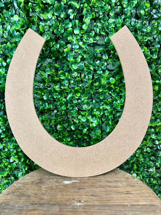 11.75 Inch MDF Natural Horseshoe