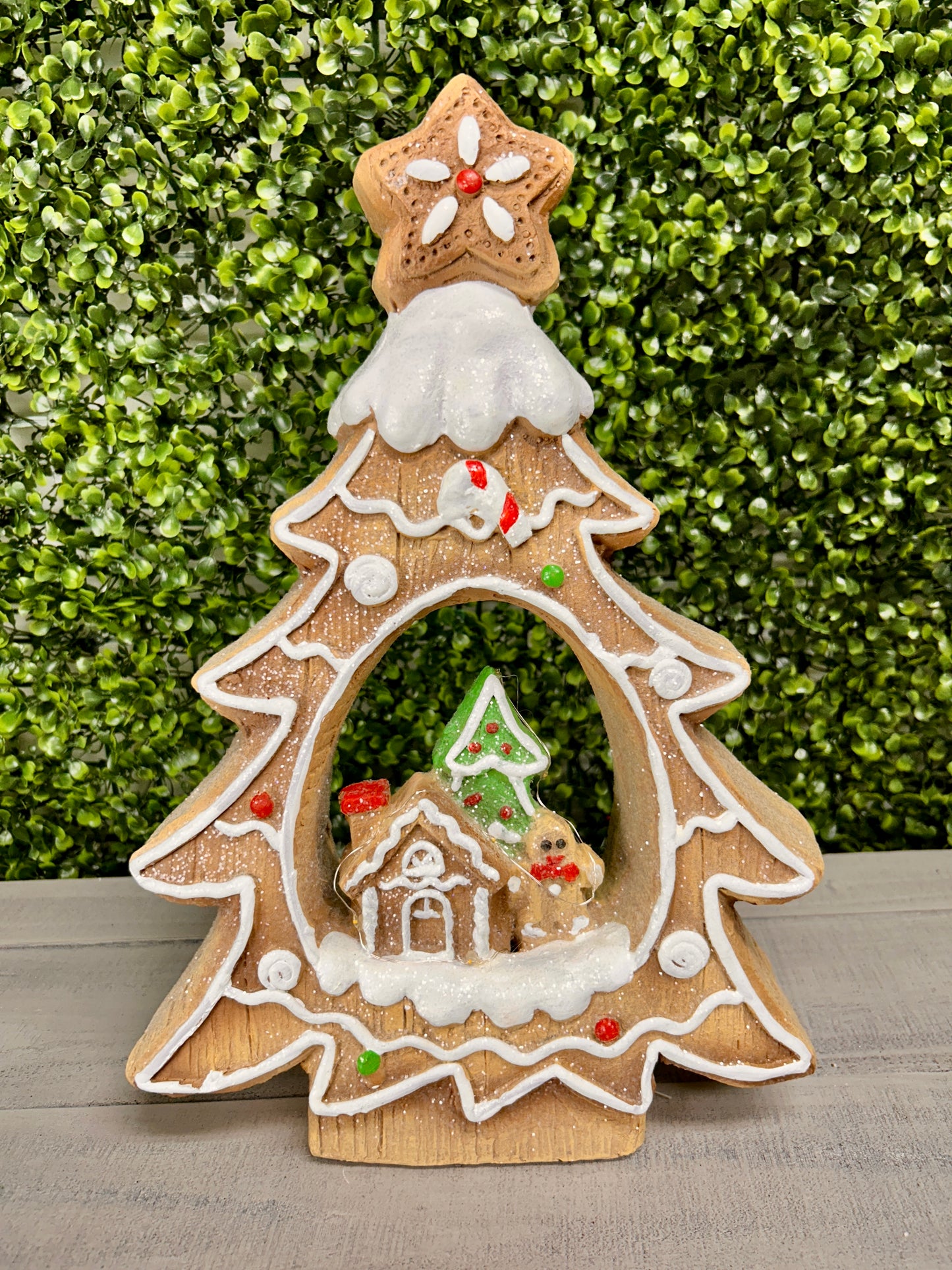 14.75 Inch LED Gingerbread Christmas Tree