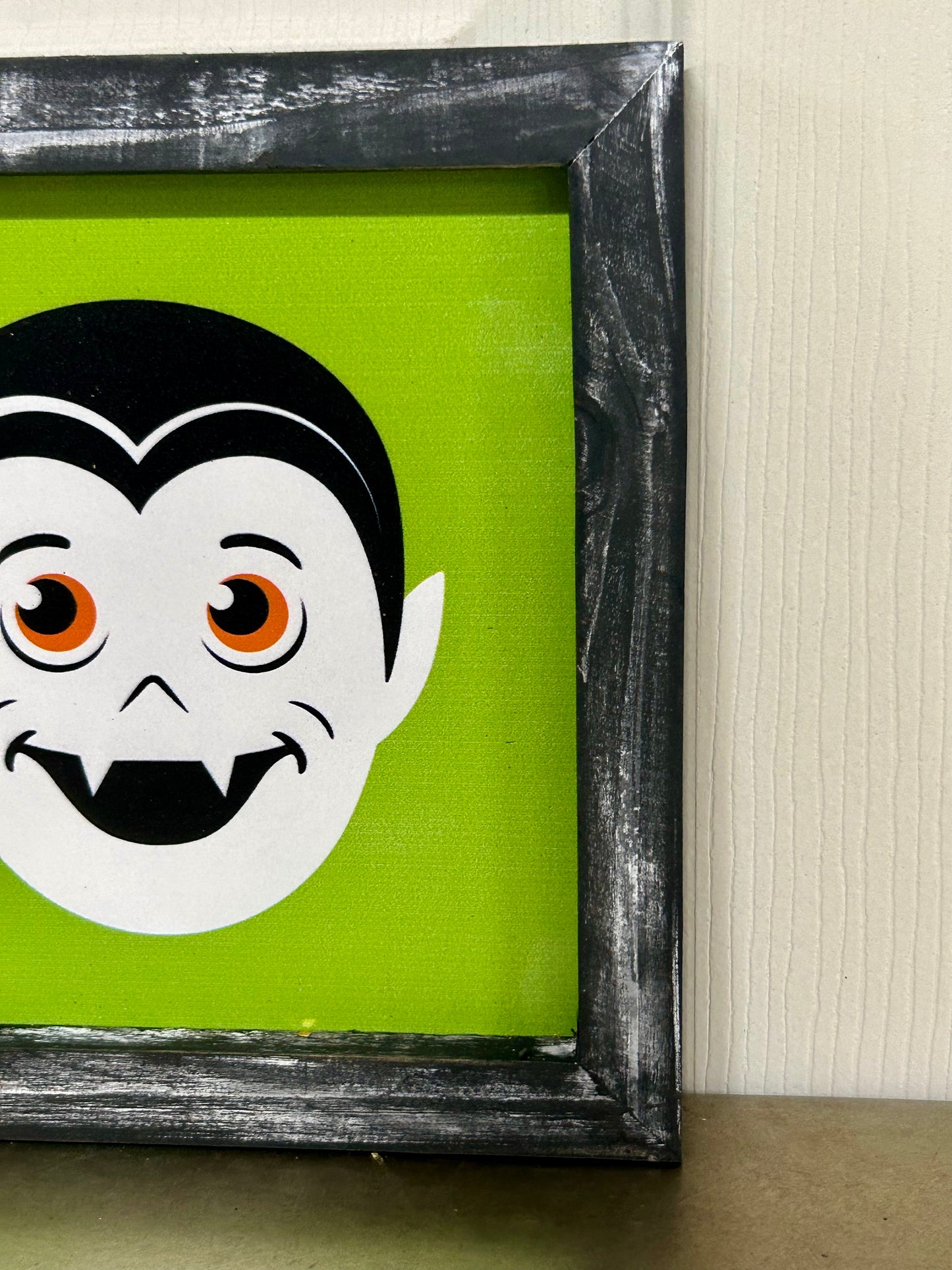 8 Inch Square Wood Halloween Sign Three Styles