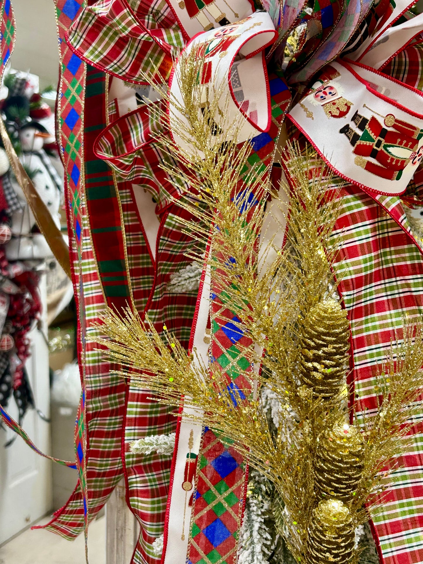 33 Inch Gold Glitter Pinecone Spray