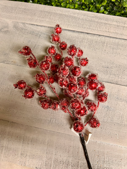 16 Inch Red Ice Berry Pick