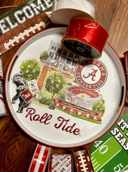 Alabama Landmark Round Tray
