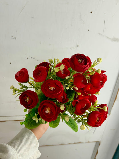 Red Mini Ranunculus Bush