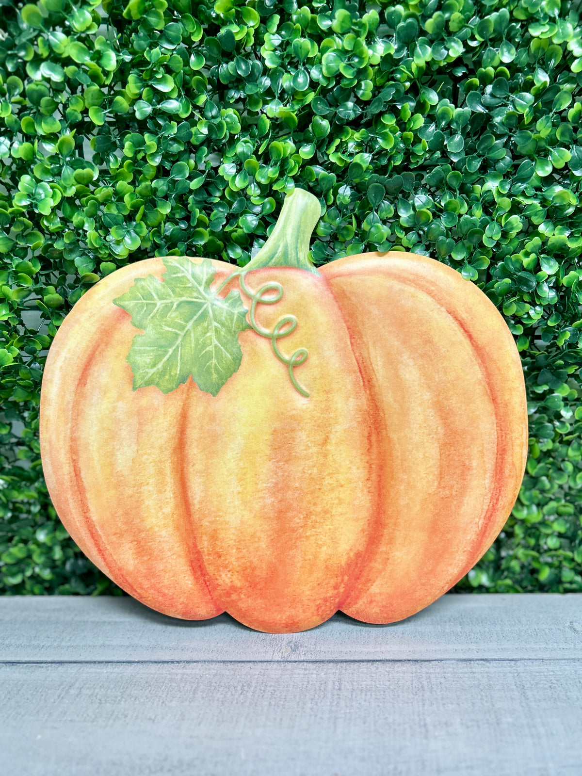 12 Inch Metal Pumpkin Sign
