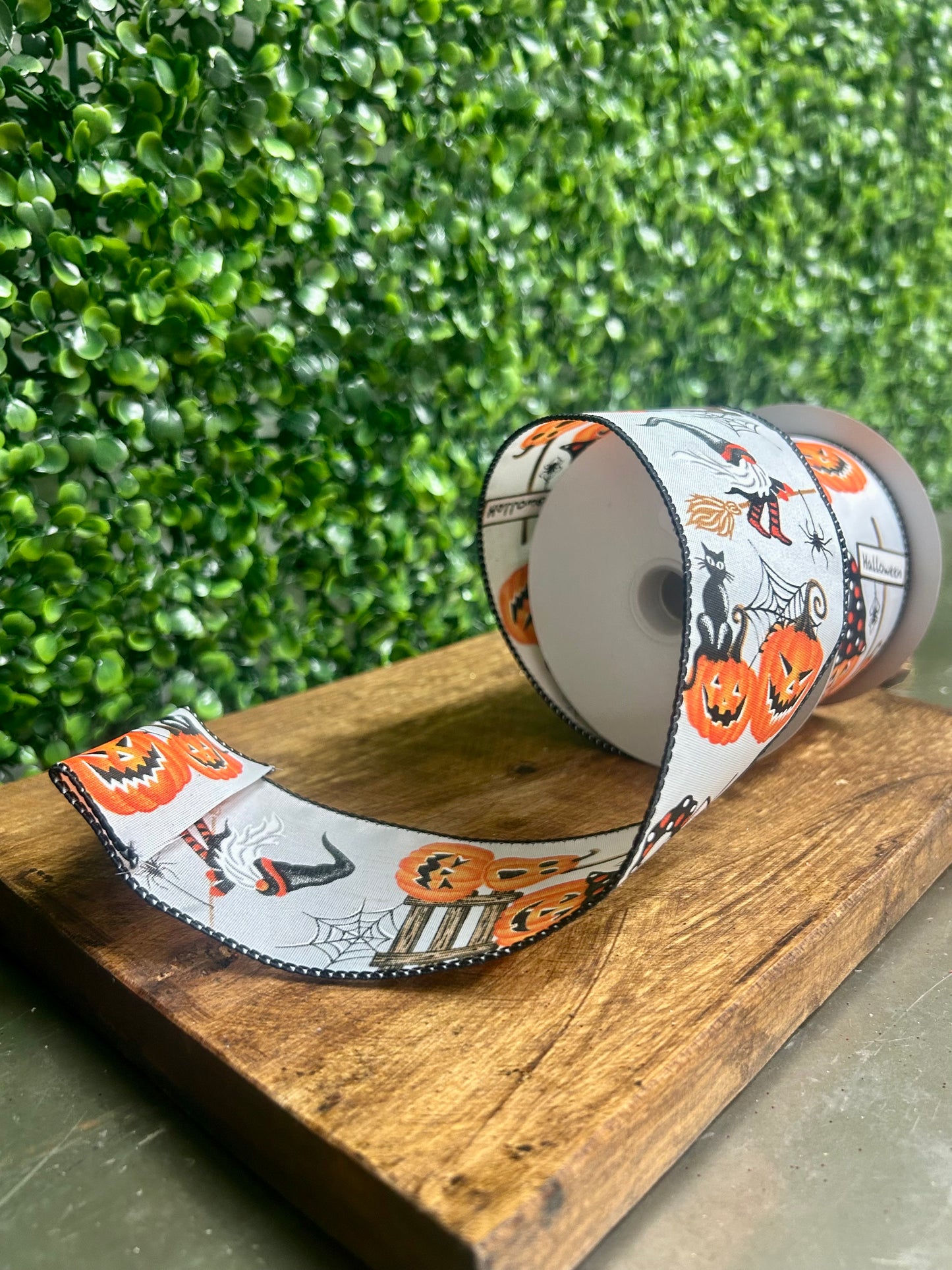 2.5 Inch By 10 Yard Halloween Pumpkin And Gnome Witches Ribbon