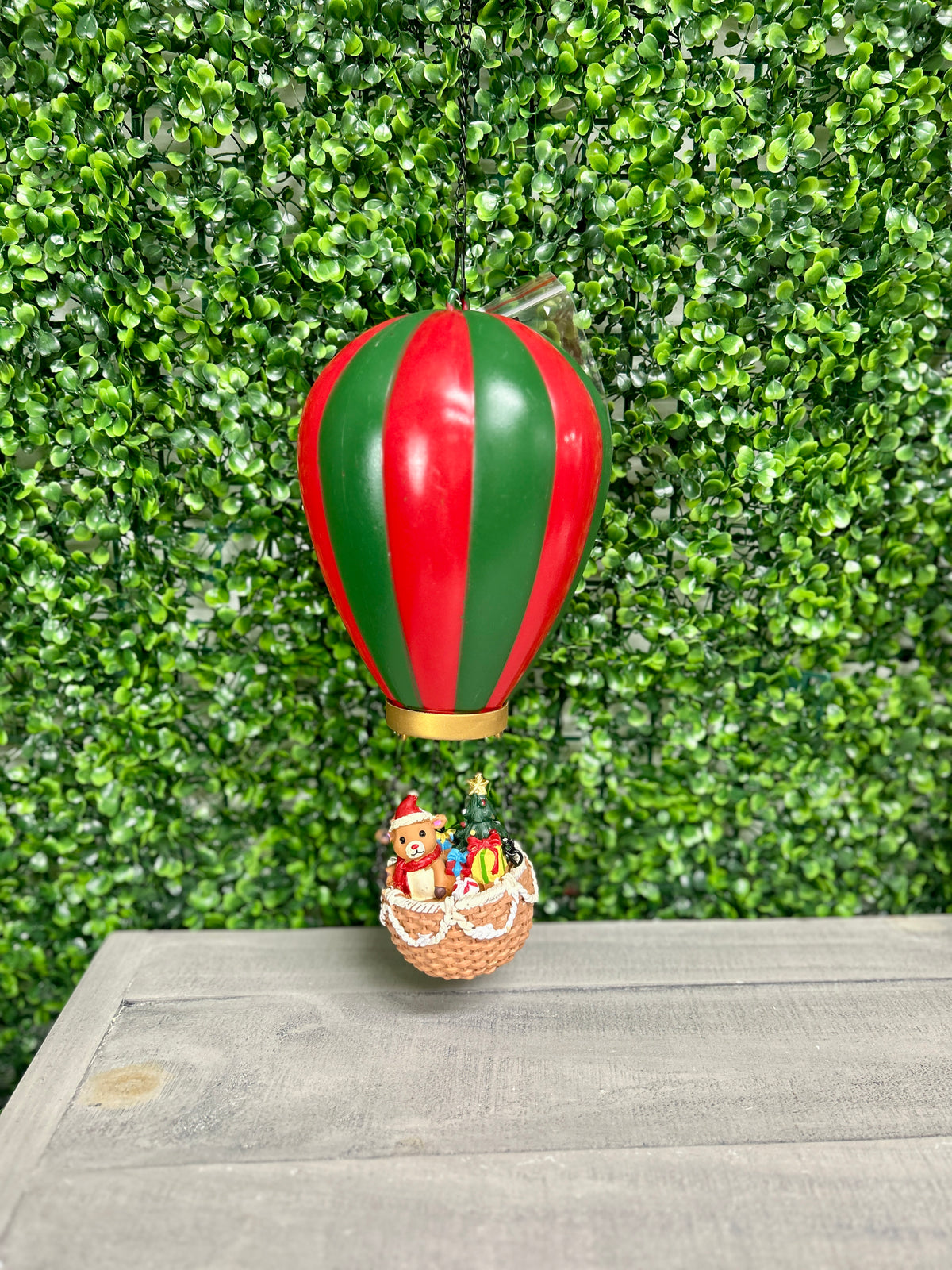 23.2 Inch FireGlow Lighted Holiday Hanging Hot Air Balloon With Timer Three Styles