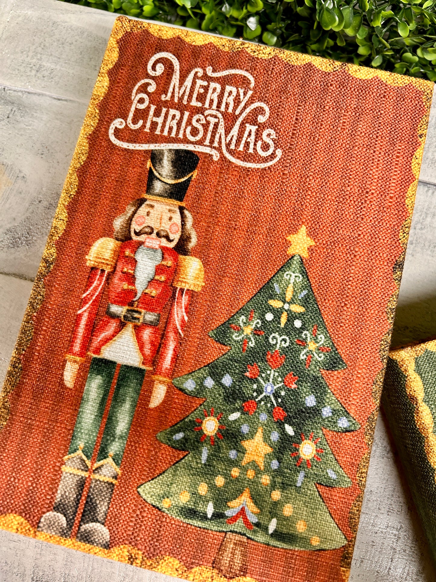 Set Of Two Nutcracker Book Decor