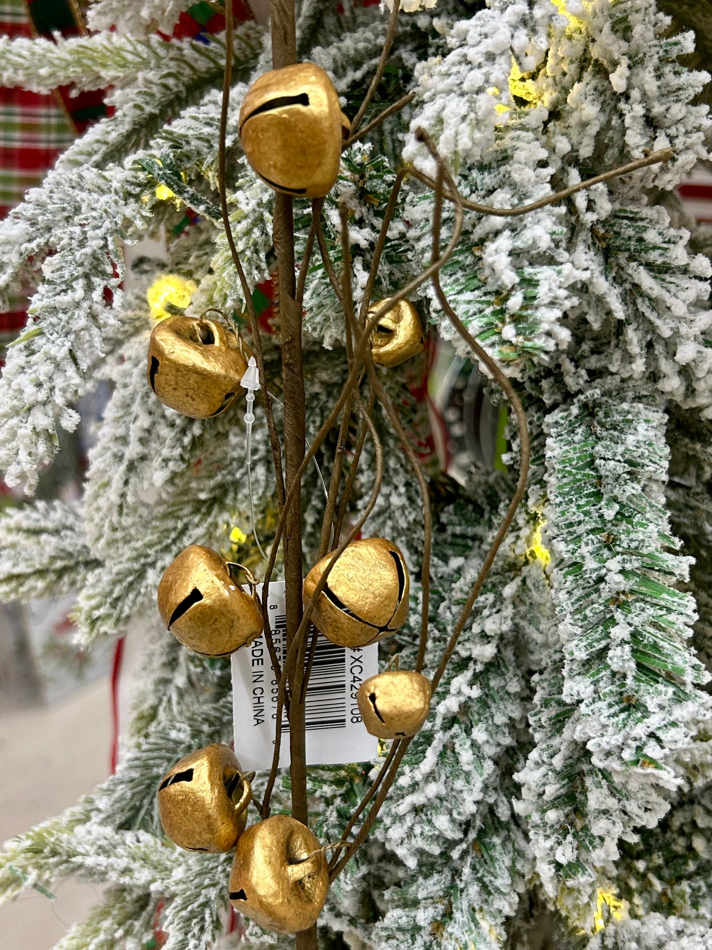 22 Inch Jingle Bell And Curly Twig Spray